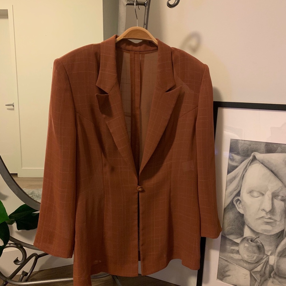 See Through Shoulder Padded Jacket